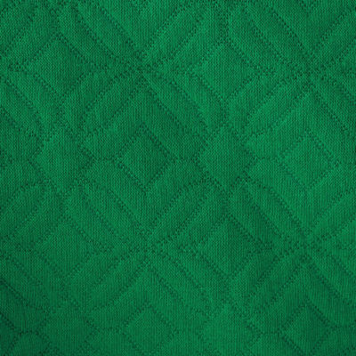 Eleni Zip-Up Jacket, Bamboo Green Butterfly Quilted Knit, swatch