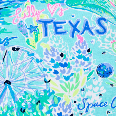 Kristen Swing Dress, Bayside Blue Lilly Loves Texas, swatch
