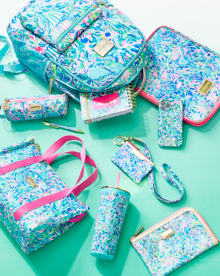 Pencil Pouch, Blue Ibiza Cabana Cocktail, large image 1 - Lilly Pulitzer