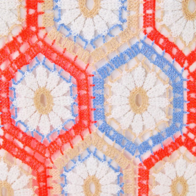 Leyla Crochet Shift Dress, Cane Coral Daisy Hex Crochet, swatch