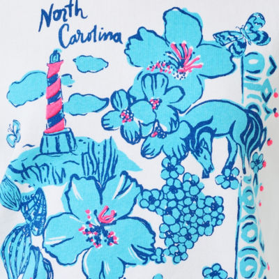 Ballad Cotton Sweatshirt, Capri Blue North Carolina Destination Graphic, swatch