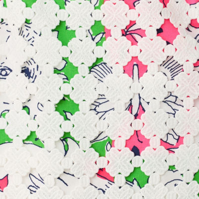 Lydon Lace Shift Dress, Cherry Blossom Pink Chicken Check, swatch