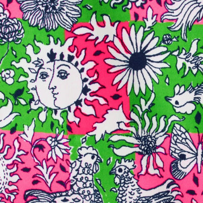 UPF 50+ Luxletic Kathy Bow Dress, Cherry Blossom Pink Lil Chicken Check Golf, swatch