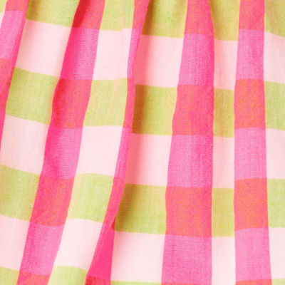 Hadly Skirted Romper, Cherry Blossom Pink Summer Lovin Gingham, swatch