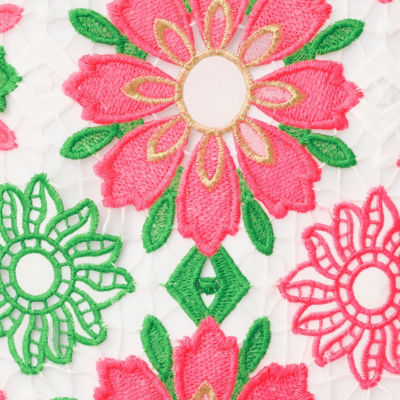 Jouri 3/4 Sleeve Lace Dress, Cherry Blossom Pink Sunshine Tile Lace, swatch