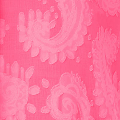 Sadira Long Sleeve Cover-Up, Cherry Blossom Pink Tangerine Dream Poly Clip Jacquard, swatch