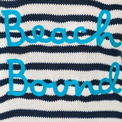 Kelsa Embroidered Sweater, Coconut Beach Bound Embroidery, swatch