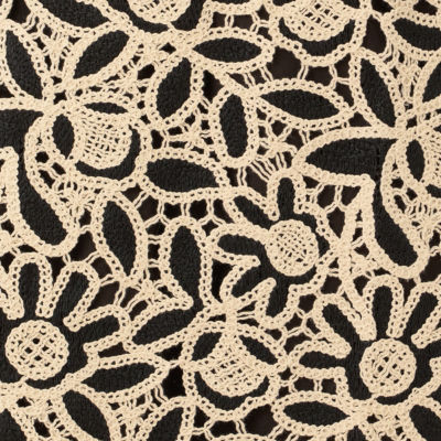 Charla Dress, Coconut Blushing Blooms Two Tone Crochet, swatch