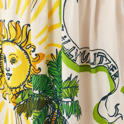 Wendley Midi Dress, Coconut Oversized Key West Toile Engineered Wove, swatch
