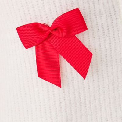 Zarie Bow Cardigan, Coconut Party Bows, swatch