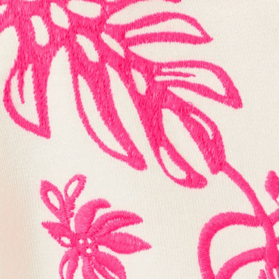 30" Silvie Embroidered Jogger, Coconut Safari Social Embroidery Pant, swatch