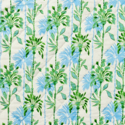 Pillow Cover With Striped Fringe, Coconut Swayin In The Breeze, swatch