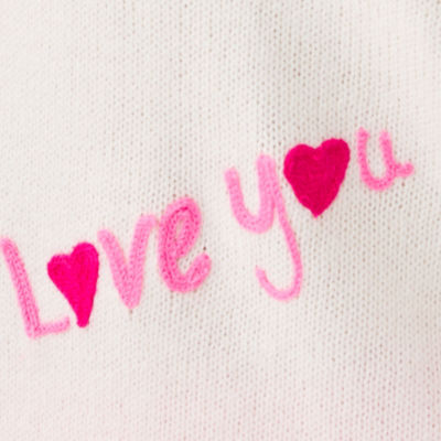 Tippery Embroidered Cardigan, Coconut Valentines Day Embroidery, swatch