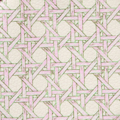 Coin Purse, Conch Shell Pink Caning, swatch