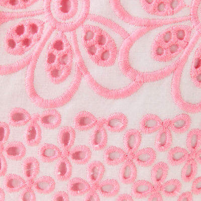 Gerad Shift Dress, Conch Shell Pink Patchwork Eyelet, swatch