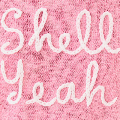 Tully Sweater, Conch Shell Pink Shell Yeah Embroidery, swatch