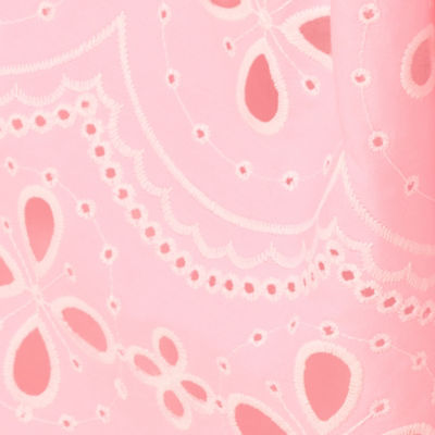 Lissette Eyelet Midi Dress, Conch Shell Pink Spring Showers Eyelet, swatch