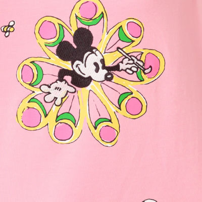 Elmaria Puff Sleeve Sweatshirt, Conch Shell Pink Throwback Disney Graphic, swatch