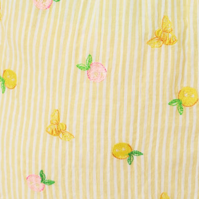 Hadly Smocked Maxi Dress, Estelle Yellow Ltwt Oxford Stripe With Lemon Bee Embroi, swatch