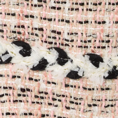 Bernette Short Sleeve Boucle Shift Dress, Festival Bloom Ribbon Stripe Boucle, swatch