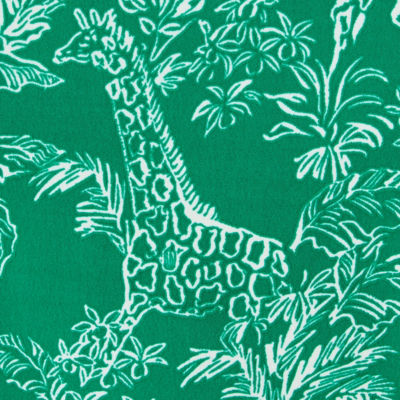 Witaker Silk Top, Fiddle Leaf Green Safari Party, swatch