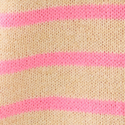 Fairley Stripe Sweater Set, Heathered Wicker Tan Irisistable Stripe, swatch