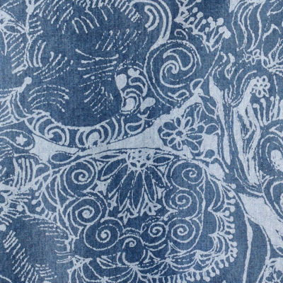 Mialeigh Dress, Indigo All Day Chambray Paisley Parade Pigment, swatch
