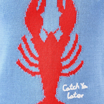 Emra Sweater Tank, Jacaranda Blue Lobster Jacquard, swatch
