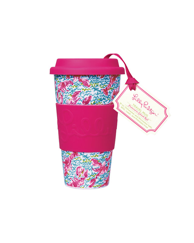 LILLY PULITZER Insulated Tumbler Set of 2 LOBSTAH ROLL Reusable Acrylic 16 oz 