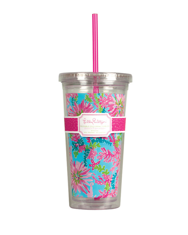 Tumbler With Straw, , large - Lilly Pulitzer