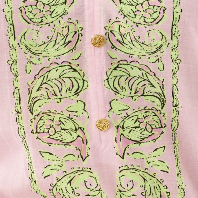 Noor Long Sleeve Top, Lime Chiffon Estoril Engineered Woven Top, swatch