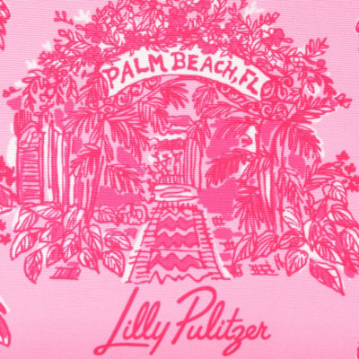 Oasis Canvas Tote, Lipstick Pink Palm Beach Destination Tote, swatch