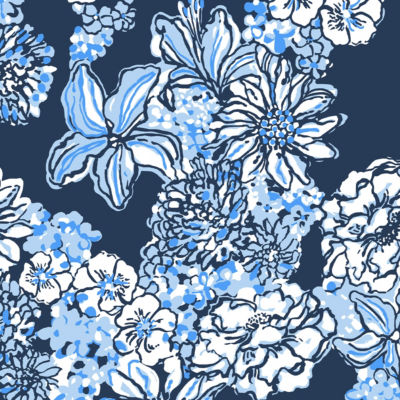 Wisteria V-Neck Maxi Dress, Low Tide Navy Bouquet All Day Engineered Knit Maxi Dre, swatch