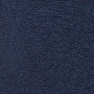 Elsey Shift Dress, Low Tide Navy Leafy Knit Pucker Jacquard, swatch