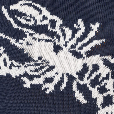 Kellyn Sweater, Low Tide Navy Nautical Lobster Jacquard, swatch