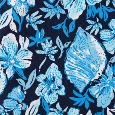 Brynne Stretch Shift Dress, Low Tide Navy Seashell Splendor Engineered Woven Shift, swatch