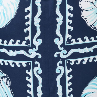 Casandra Maxi Dress, Low Tide Navy Shell Shine Engineered Woven Maxi, swatch