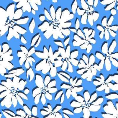 Ellielynn Long Sleeve Dress, Lunar Blue Palm Beach Petals, swatch