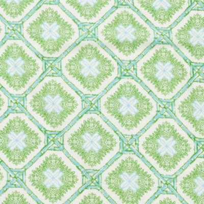 Printed Tablecloth, Multi Bamboo Trellis With Bamboo Border Tablecloth, swatch