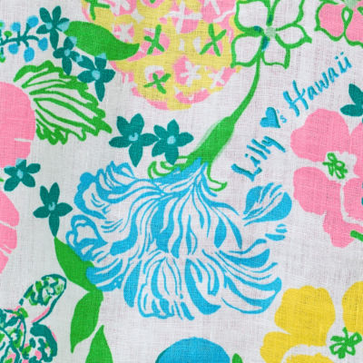 Sea View Linen Button Down Shirt, Multi Hawaii Destination, swatch