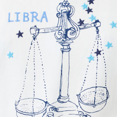 Stella Libra Zodiac Knit Top, Multi Libra Graphic, swatch