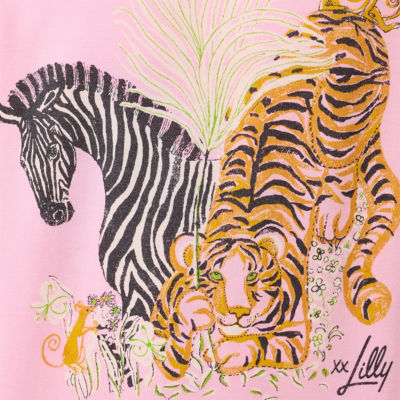 Girls Mini Ballad Sweatshirt, Multi Lillys Zoo Childrens Graphic, swatch