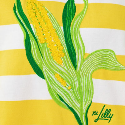 Ballad Cotton Sweatshirt, Multi Sweet Corn Embroidery, swatch