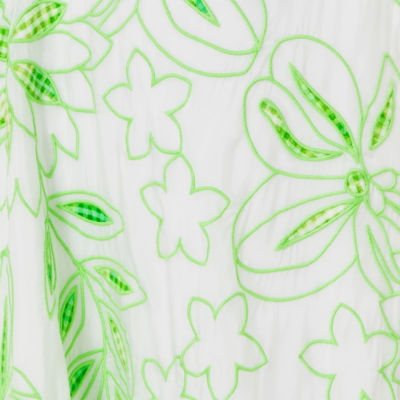 Quinlee Embroidered Maxi Dress, Orb Green Embroidered Viscose Organza, swatch