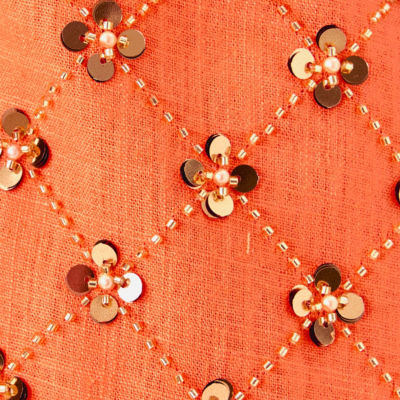 Tamala Beaded Shift Dress, Papaya Beaded Sequin Embellished Sequin Blend, swatch