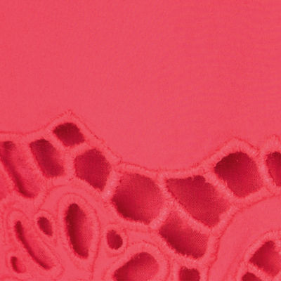 5" Kilah High Rise Eyelet Short, Paradise Punch Medallion Petals Scallop Edge Cambric, swatch