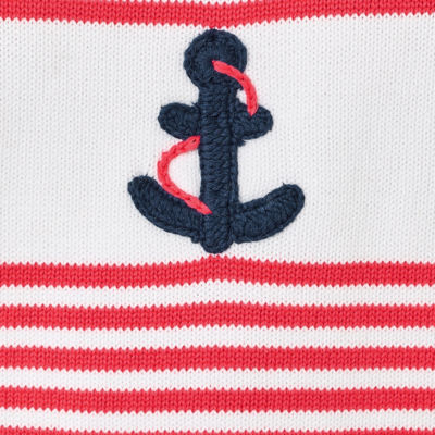 Breelan Sweater Shell, Paradise Punch Nautical Embroidery, swatch