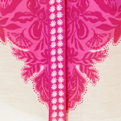 Kiran Button Down Top, Passion Fruit Pink Jungle Escape Engineered Woven Top, swatch