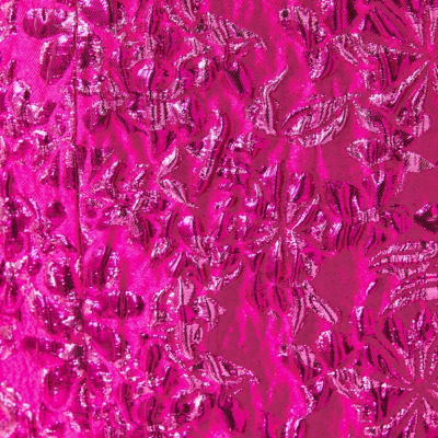 Cillian Dress, Passion Fruit Pink Petal Party Metallic Brocade, swatch