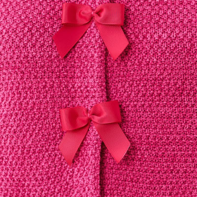 Kelso Bow Cardigan, Pink Aster Marl, swatch